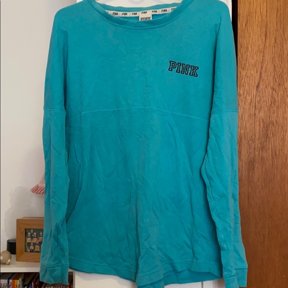 A pink teal shirt